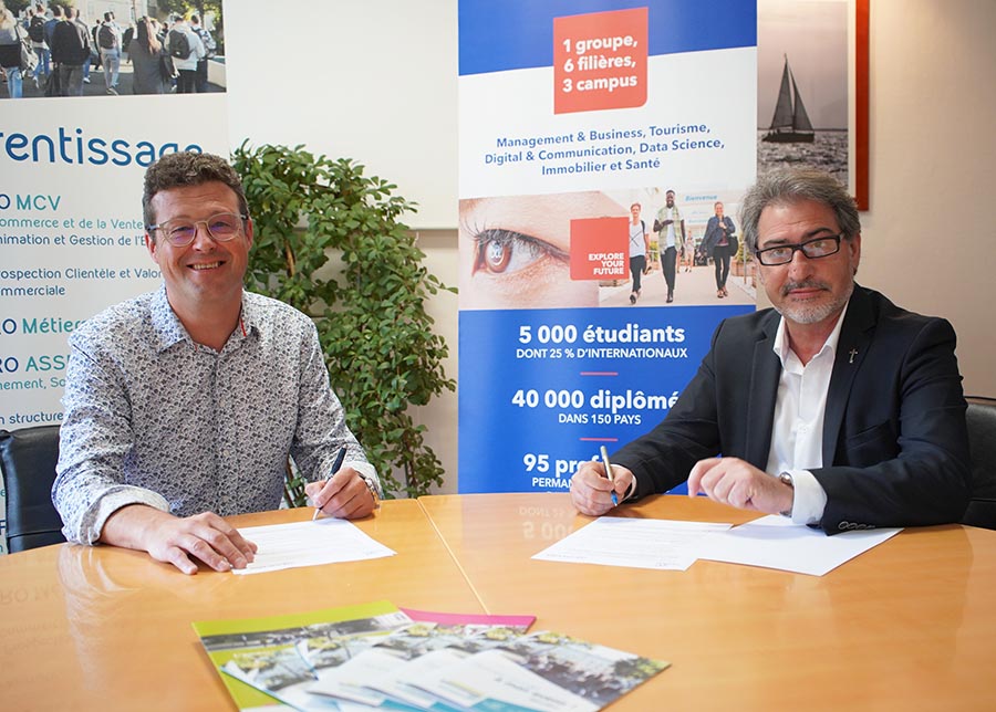 Partenariat entre Excelia et le Campus Fénelon Notre-Dame pour le BTS SP3S (Services et Prestations des Secteurs Sanitaire et Social) et le BTS Immobilier.